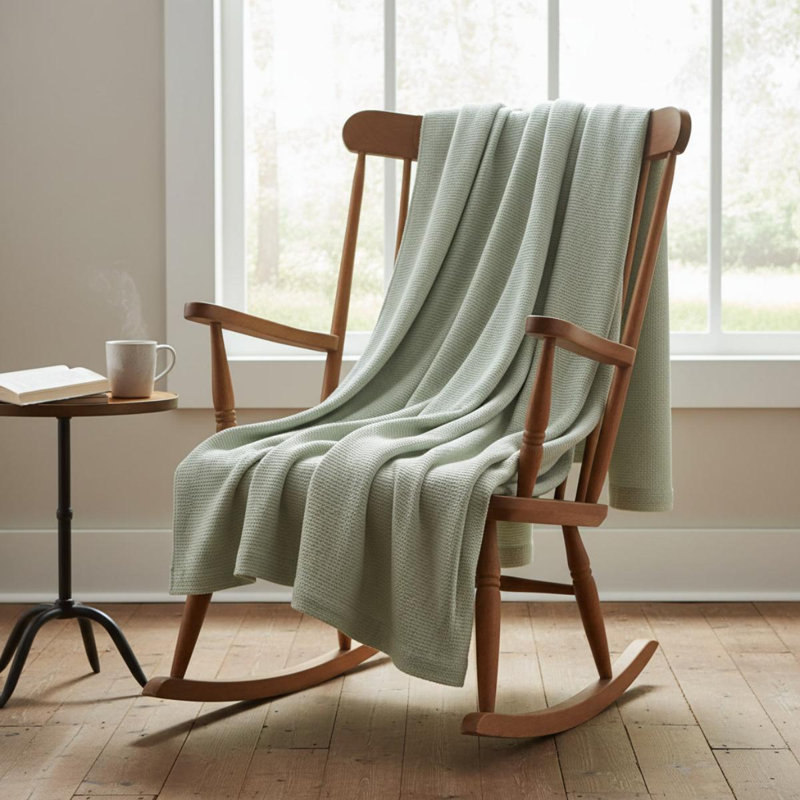 Couverture simple (1 pièce), vert sauge, 90" L x 66" W, Sage Green
