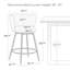 Tabouret de comptoir rembourré avec structure en métal (ensemble de 2)-1238120000