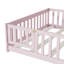 Ensemble de lit de sol moderne Twinkle avec porte, bois d'hévéa et garde-corps de sécurité-115630469-115630473