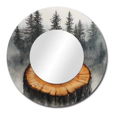 «Winter Pure Mountain Nature Landscape I» - Décoration murale miroir traditionnel - imprimé sur métal