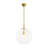 1-Light Clear Reeded Glass Globe Pendant