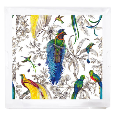 Audubon Exotica Acrylic Square Decorative Tray