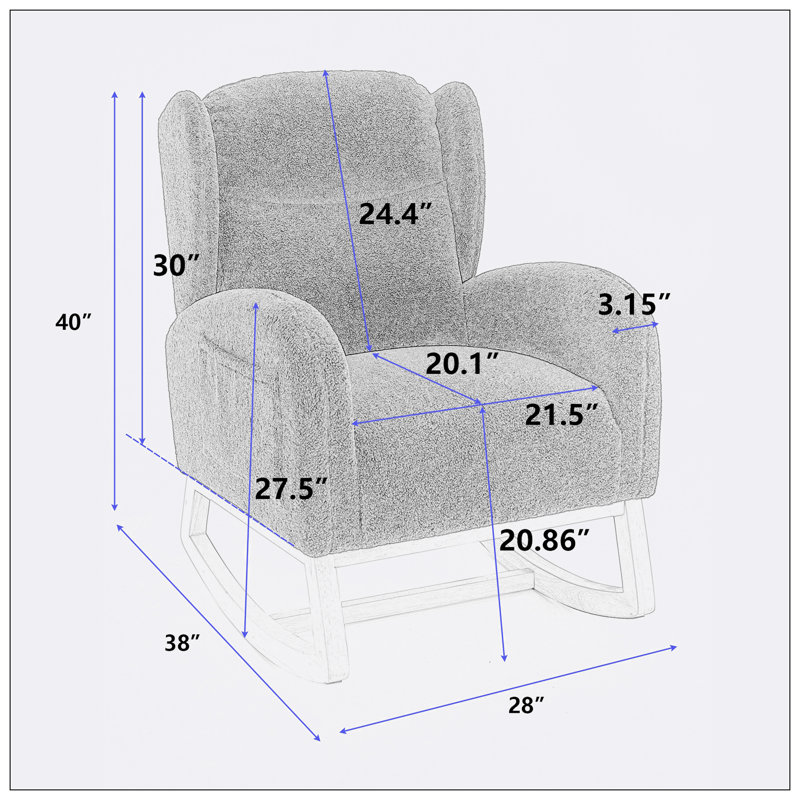 Chaise berçante Jayna Teddy