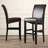 Upholstered Counter Stool with Solid Wood Frame