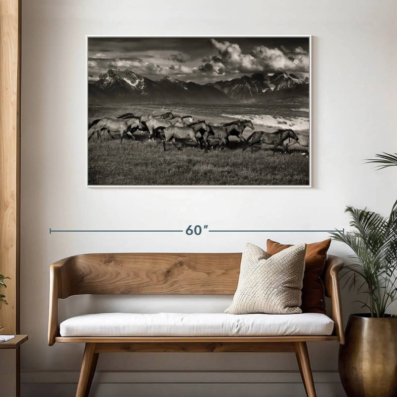 Mountain Range Mavericks, Floating Frame White, 46" X 31"
