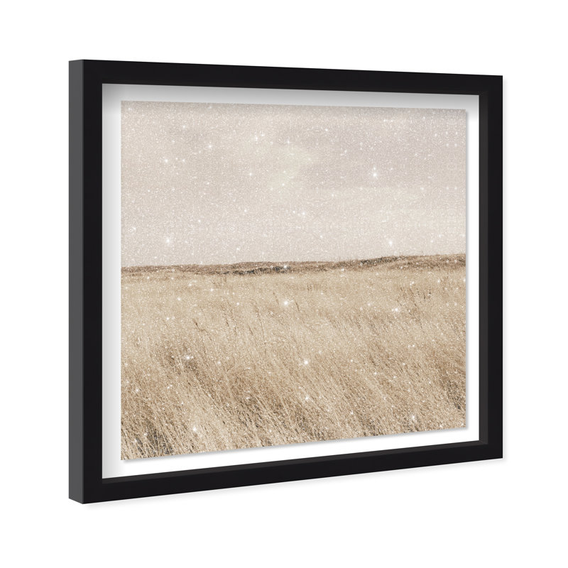 Golden Nature Print by Oliver Gal, 13.5" H x 13.5" W, Black Shadowbox