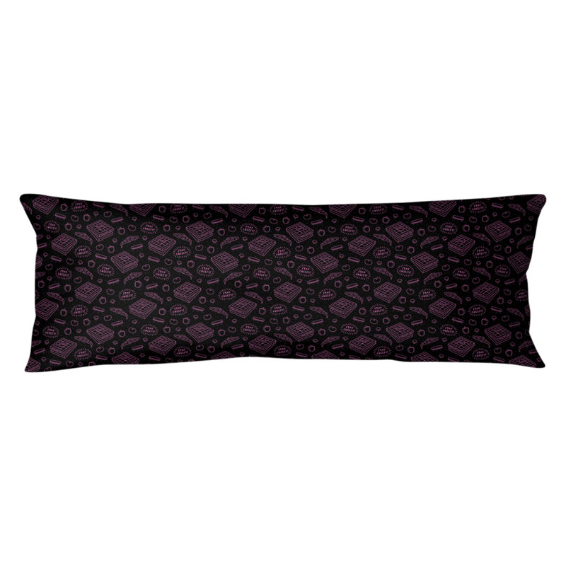 Valerton Polyester Pillow, Black/Light Red, Valerton