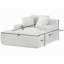Chaise longue en velours côtelé doux, canapé confortable avec rembourrage en mousse, canapé-lit confortable pour le salon, la chambre à coucher, aucun assemblage requis