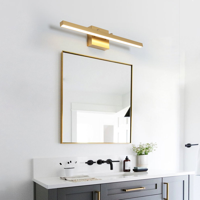 Abud 1-Light Dimmable LED Vanity Light Picture Lighting Bathroom Bar, Gold, 4.7" H x 24" W x 4.5" D