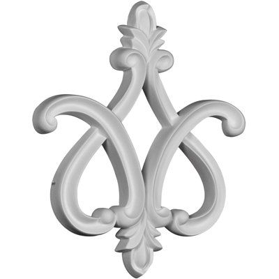 Fleur-de-lis 11.88'' H x 9.88'' W x 1.88'' D Urethane Onlay Scroll