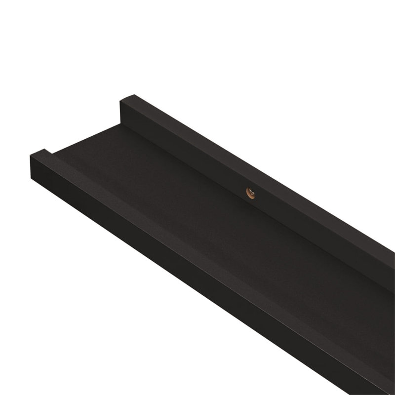 Burnettsville 4 Piece Picture Ledge Wall Shelf, Black, 3cm H x 80cm W x 9cm D
