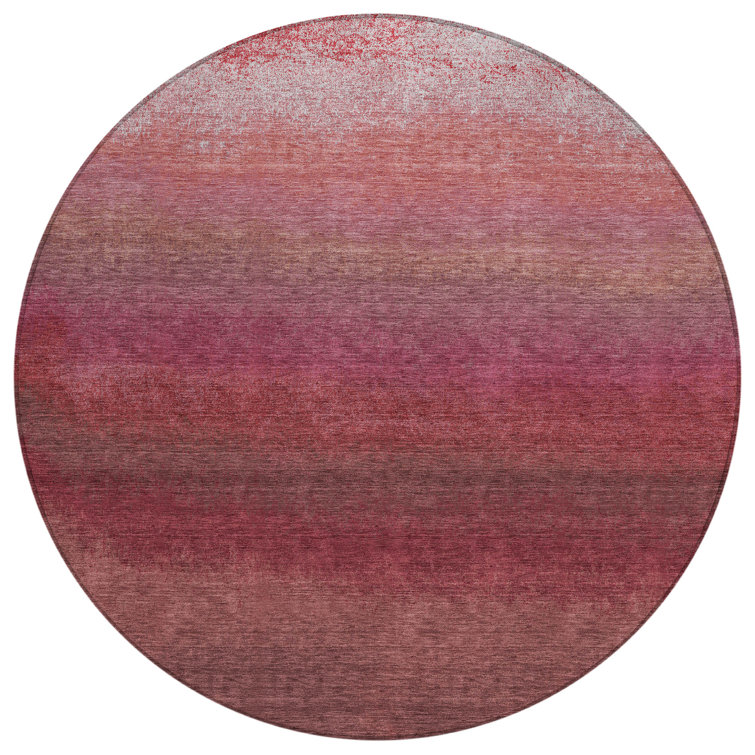 Machine Washable Indoor/Outdoor Xhevrie Red Rug