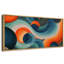 Art abstrait de vagues colorées abstraites, photos de salon, impression sur toile encadrée-128129734-128129742