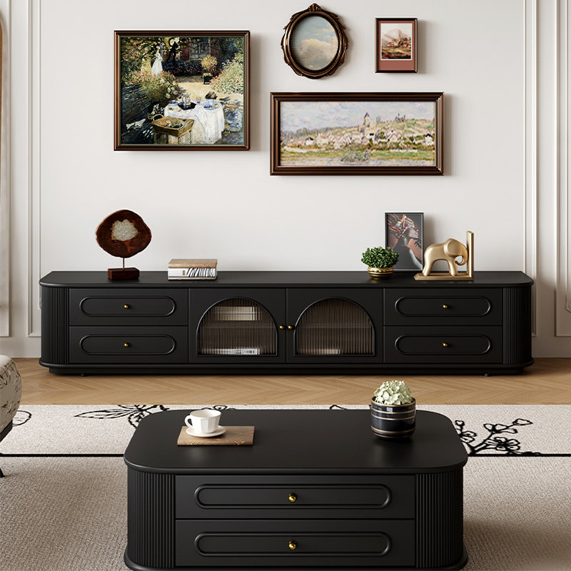 TV stand coffee table rounded edges