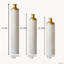 Ensemble de 3 vases de sol en métal émaillé blanc en forme de goutte, décoration intérieure de style moderne