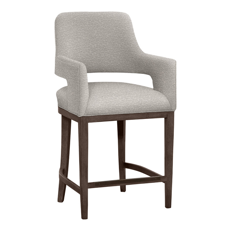 Tabouret de bar et de comptoir Josie, Noisette, 2100 lin, Tabouret de comptoir (siège d'une hauteur de 26,5