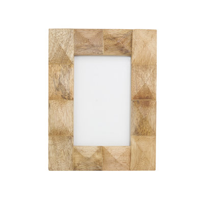 Textured Large Studded Wood Photo Frame
