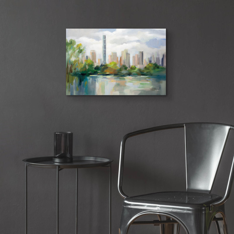  «Central Park Early Spring» par Silvia Vassileva, art mural en verre acrylique, 24 po x 16 po, H 16 po x l 24 po