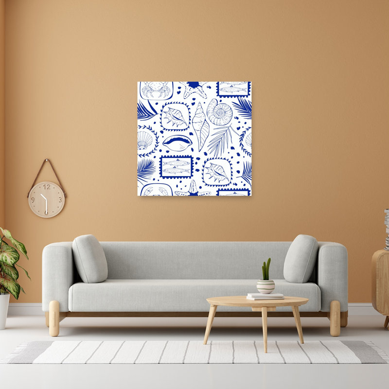 Impression d'art mural nautique abstrait, 48" H x 48" W