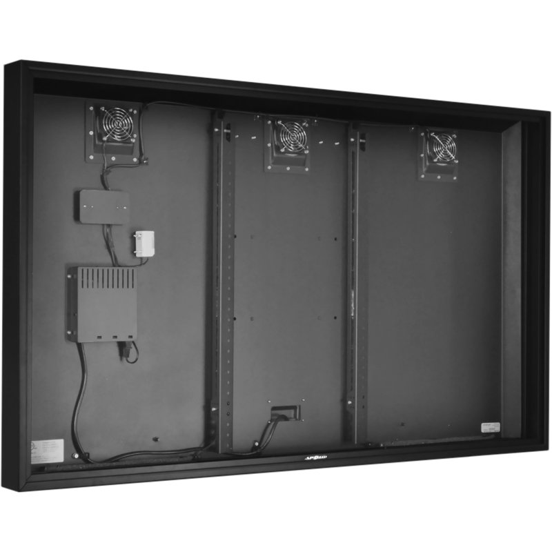 Black Powder Coated Aluminum Outdoor TV Enclosure for 60"-65" TVs