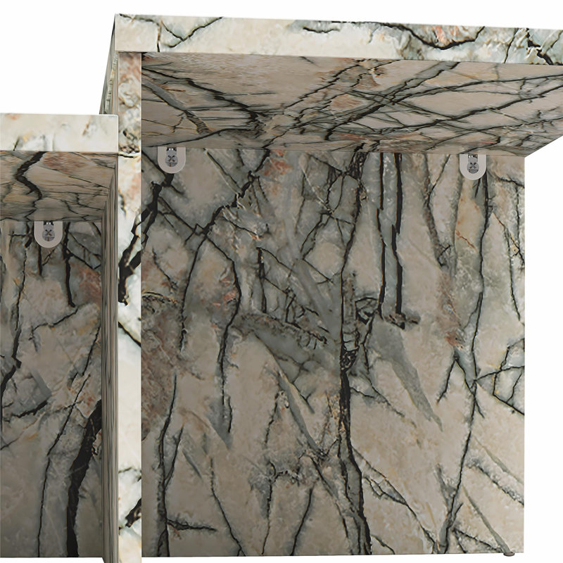 Brielle Faux Onyx Marble Two-Tiered Coffee Table