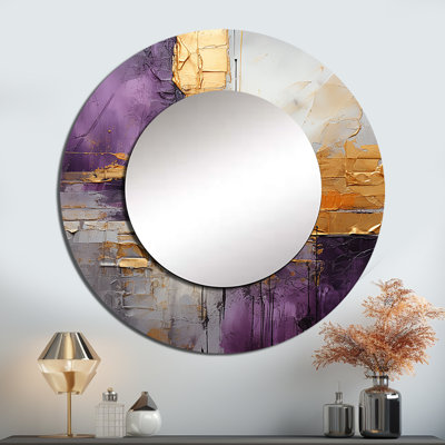 Miroir mural décoratif doré Saed
