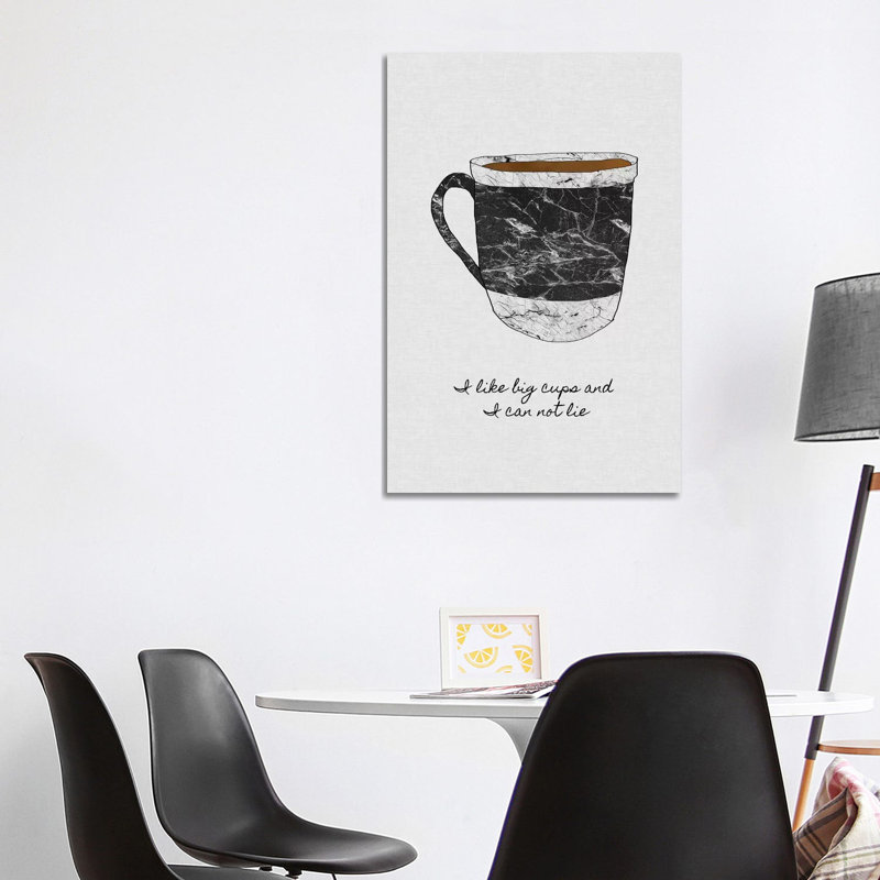 I Like Big Cups - Wrapped Canvas Print, 20.32 cm H x 30.48 cm W