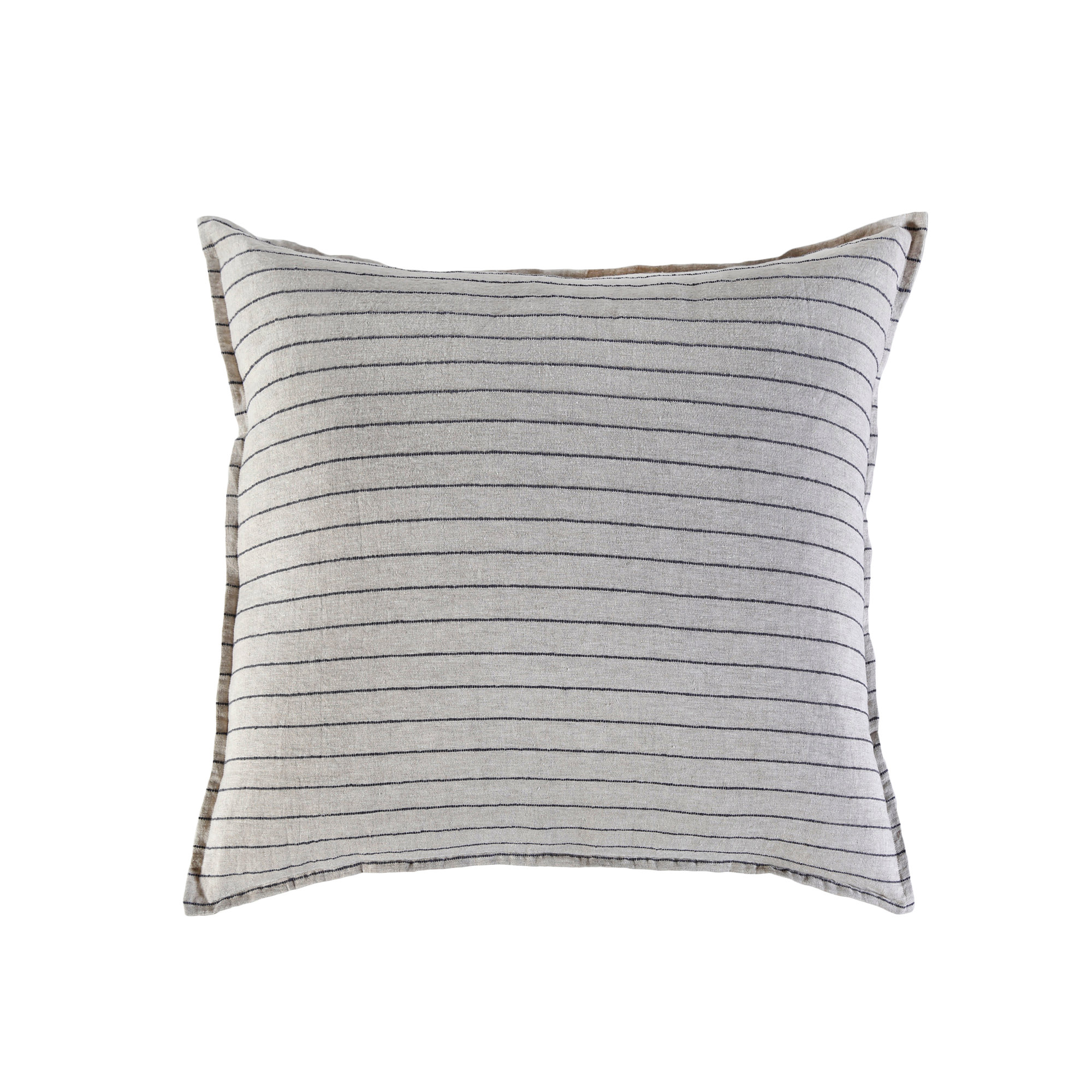 Blake Linen Shams, Euro, Flax/Midnight