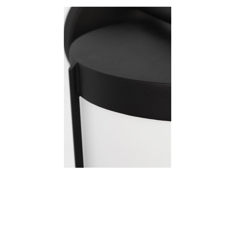 Luning Lantern, 12" H x 8.13" W x 9.63" D, Textured Black