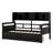 Bookcase Wood Daybed with Bedside Shelf and Two Drawers-94392542-94392543