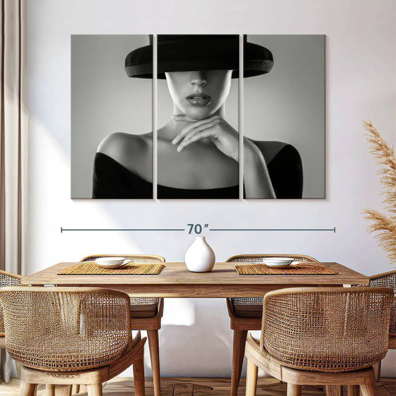 Portrait de femme Leisha Noir, H 42 po x l 65 po