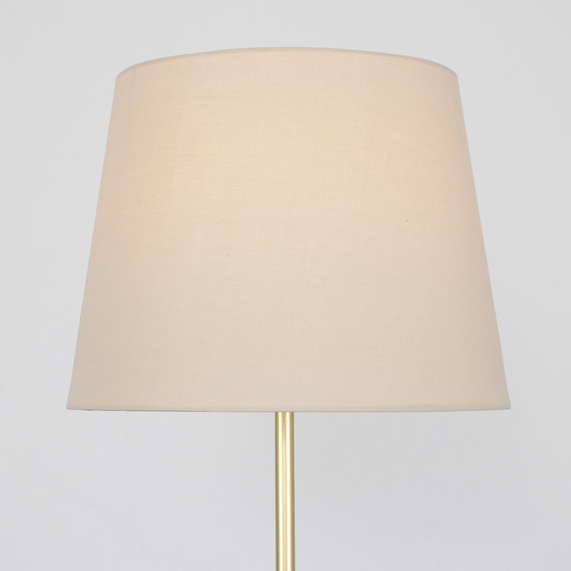Gurpreet 154cm Traditional Floor Lamp, Beige, Yes, Gold