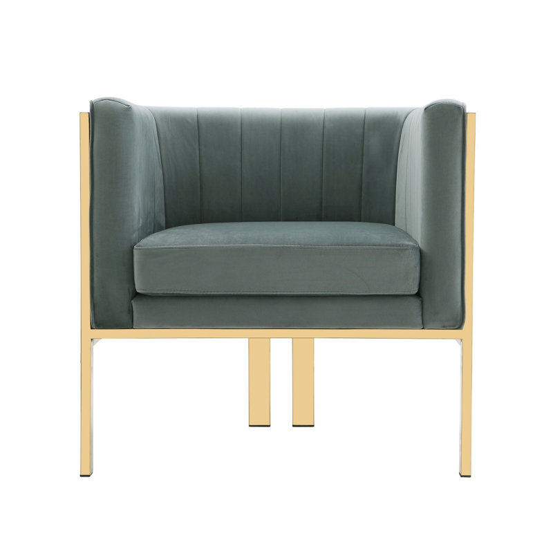 Chaise longue en velours gris chaud, Gris chaleureux