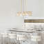 Lustre linéaire moderne à 5 lumières avec abat-jour