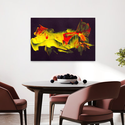 Fiery Abstract Energy Abstract Bold Colorful Horse Wall Art Print 1 Piece Wrapped Canvas Wall Art