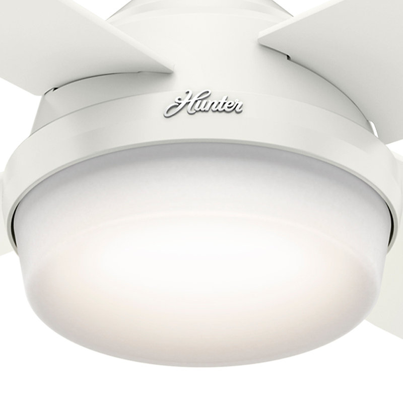 52" Dempsey 4 - Blade Standard Ceiling Fan with Remote Control and Light Kit Included, Fresh White