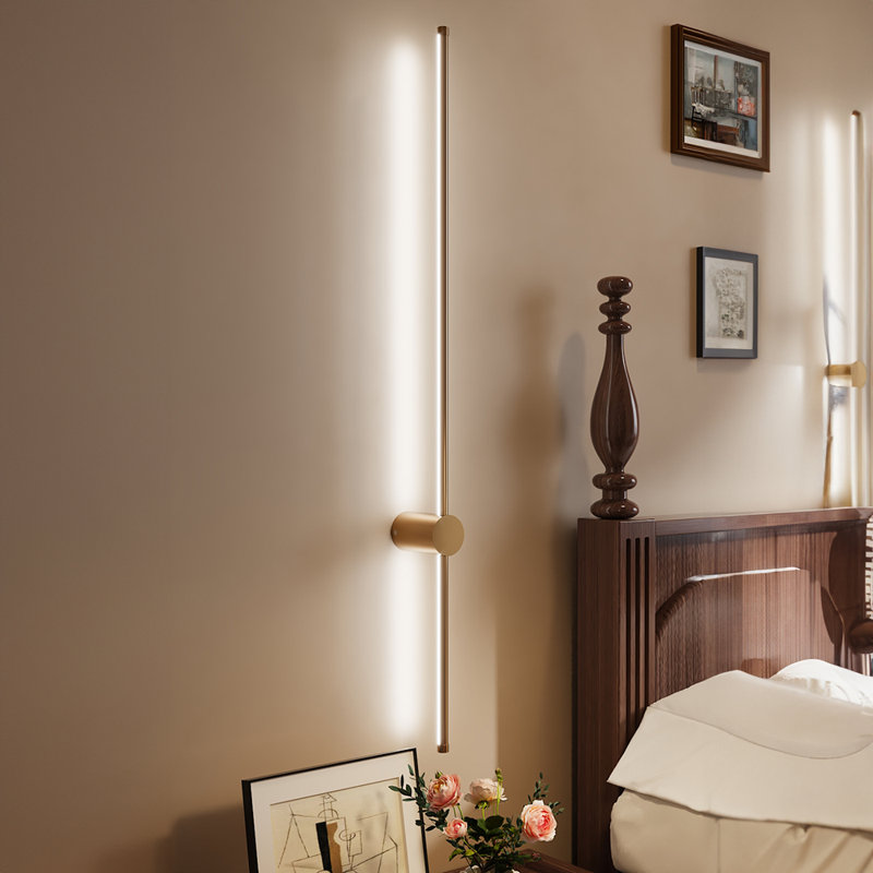 100cm Wide Rotatable Aluminum LED Wall Sconce Golden Light , Gold