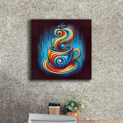 «Coffee Cup Abstract» par Rey Klimt, art mural sur toile