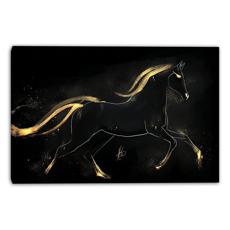 Gilded Motion One Wrapped Canvas Wall Art, 16"W x 12"H x 1"D