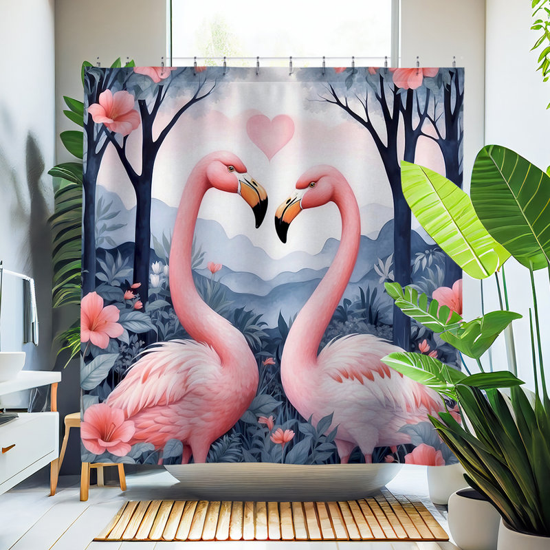 Rideau de douche Scoll Flamingo