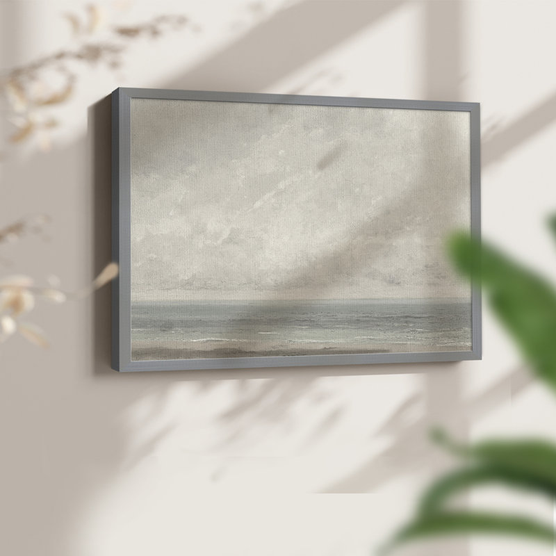 Paysages rétro-CCXCI-impression encadrée - réaménageable, H 22 po x l 28 po, Gris