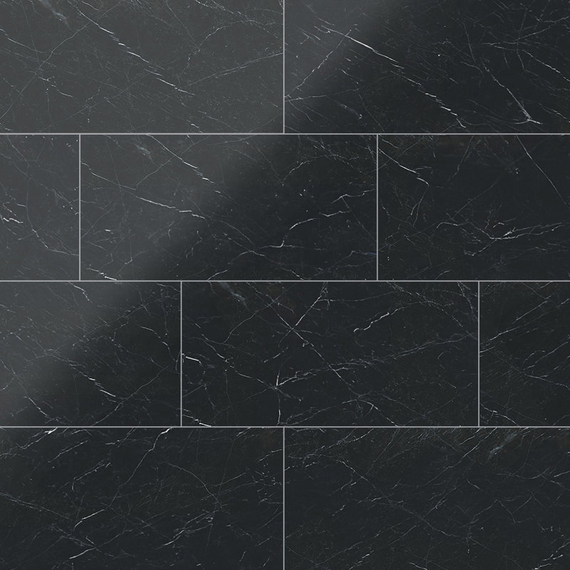 Marbre toscan 12x24 poli Nero Marquina, Nero Marquina