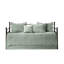Housse de lit de jour - réversible 6 pièces, motif de bord festonné, ajustement pour matelas simple, housse incluse, taies décoratives, coussin de style élégant réversible, rembourrage en coton, 3 décoratifs