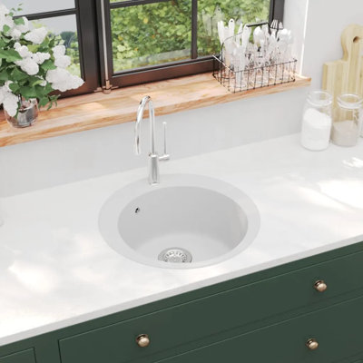 Belfry Kitchen Rosalyn 505mm W Single Bowl Stone Kitchen Sink
