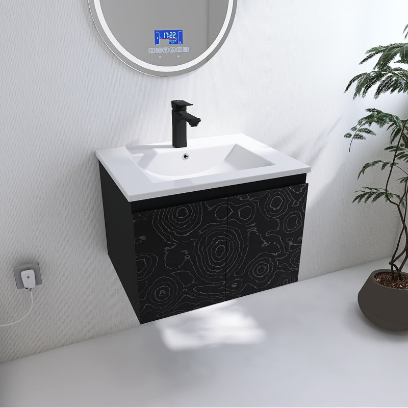  Meuble-lavabo mural 24 po avec lavabo en céramique Exmore