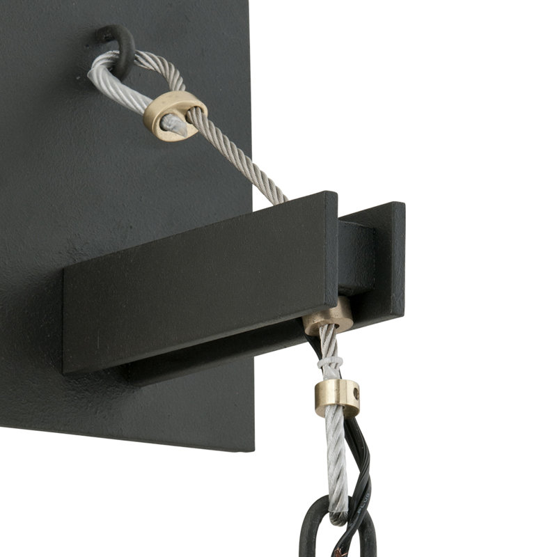 Menlo Park 1 Light Wall Sconce, Black