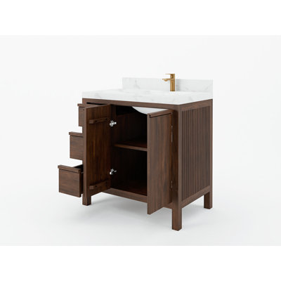 36'' Single Bathroom Vanity with Quartz Top