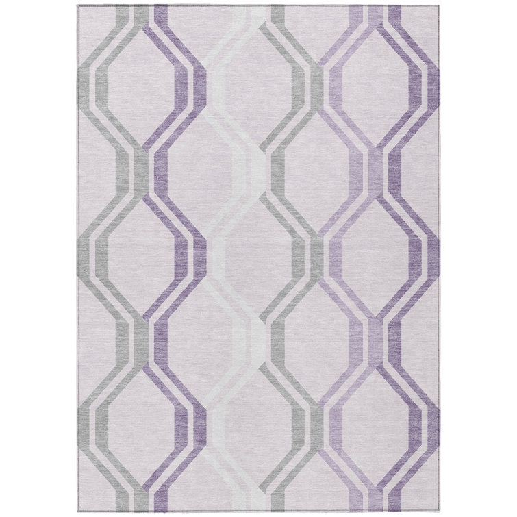 Machine Washable Indoor/Outdoor Bingel ACN2326 Mid-Century Modern Rug