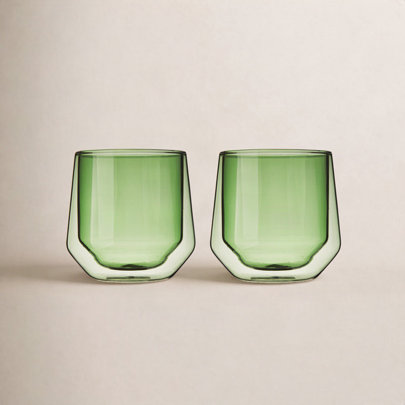 Aurora Double-Walled Tumblers, Green