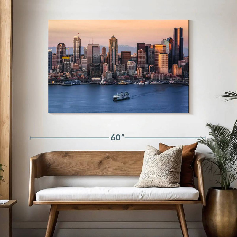 Vue de Seattle, H 32 po x l 48 po
